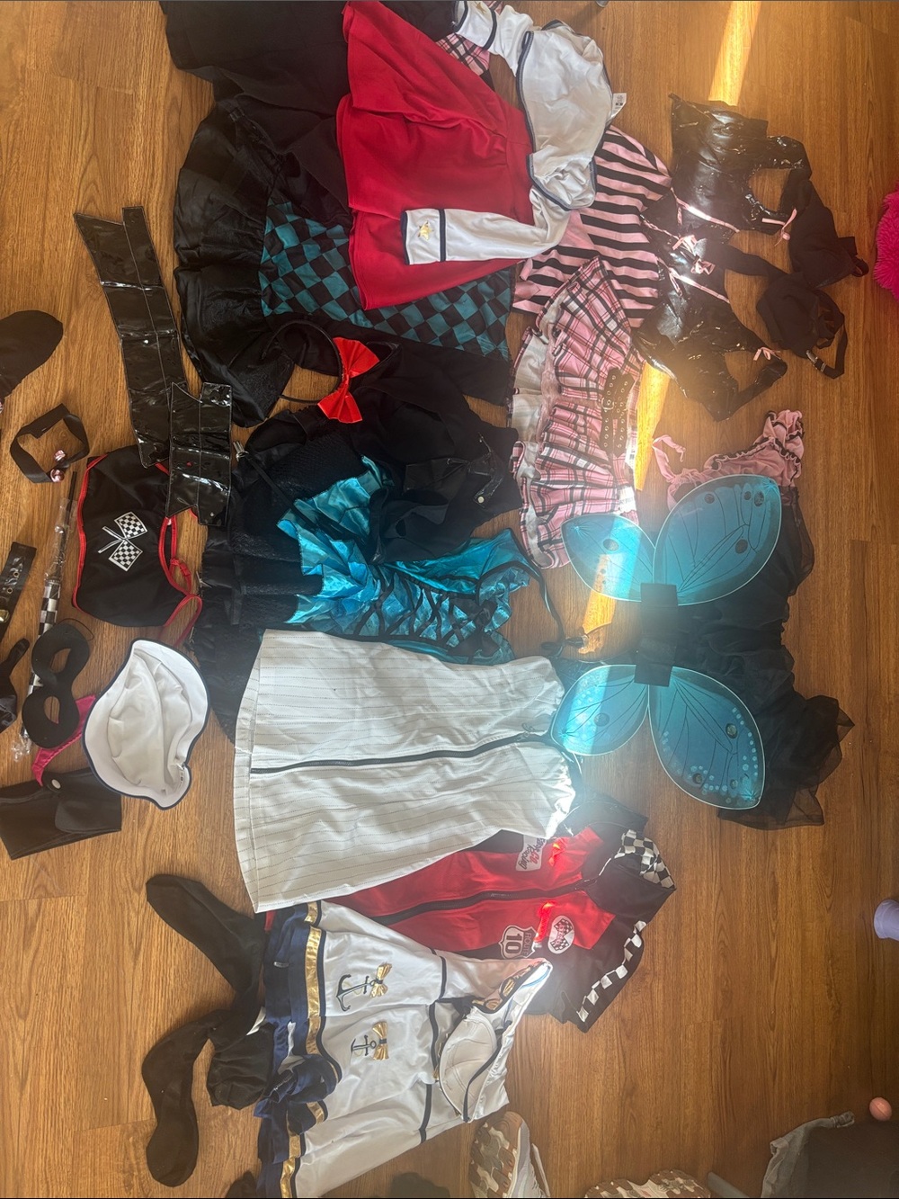 Assorted wonen Costume Set with Blue Butterfly Wings